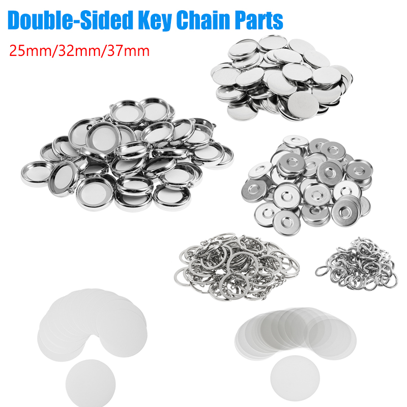 Button Badge Blank - 50Pcs/Set Bahan DIY Pembuatan Gantungan Kunci