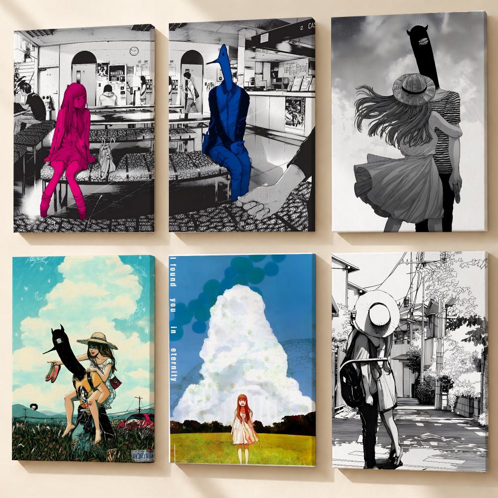 Canvas Wrap Ready - Poster Anime G-Goodnight Punpun, Karya Seni