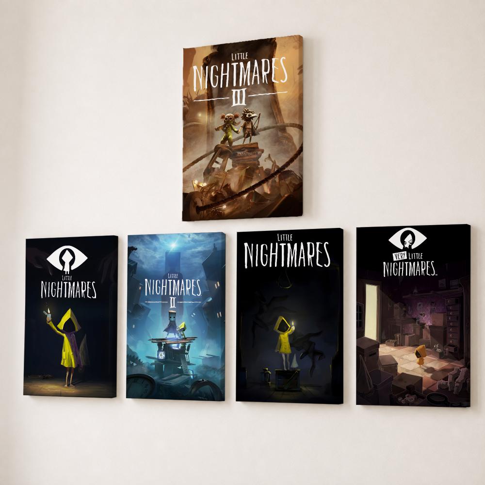 Canvas Wrap Ready - Lukisan Anime Game L-Little Nightmares Kaligrafi