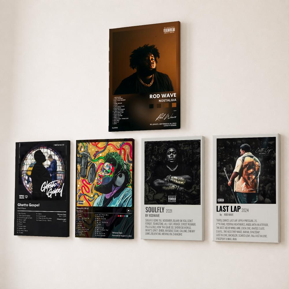 Canvas Wrap Ready - Lukisan Kaligrafi Rapper Penyanyi R-Rod Wave