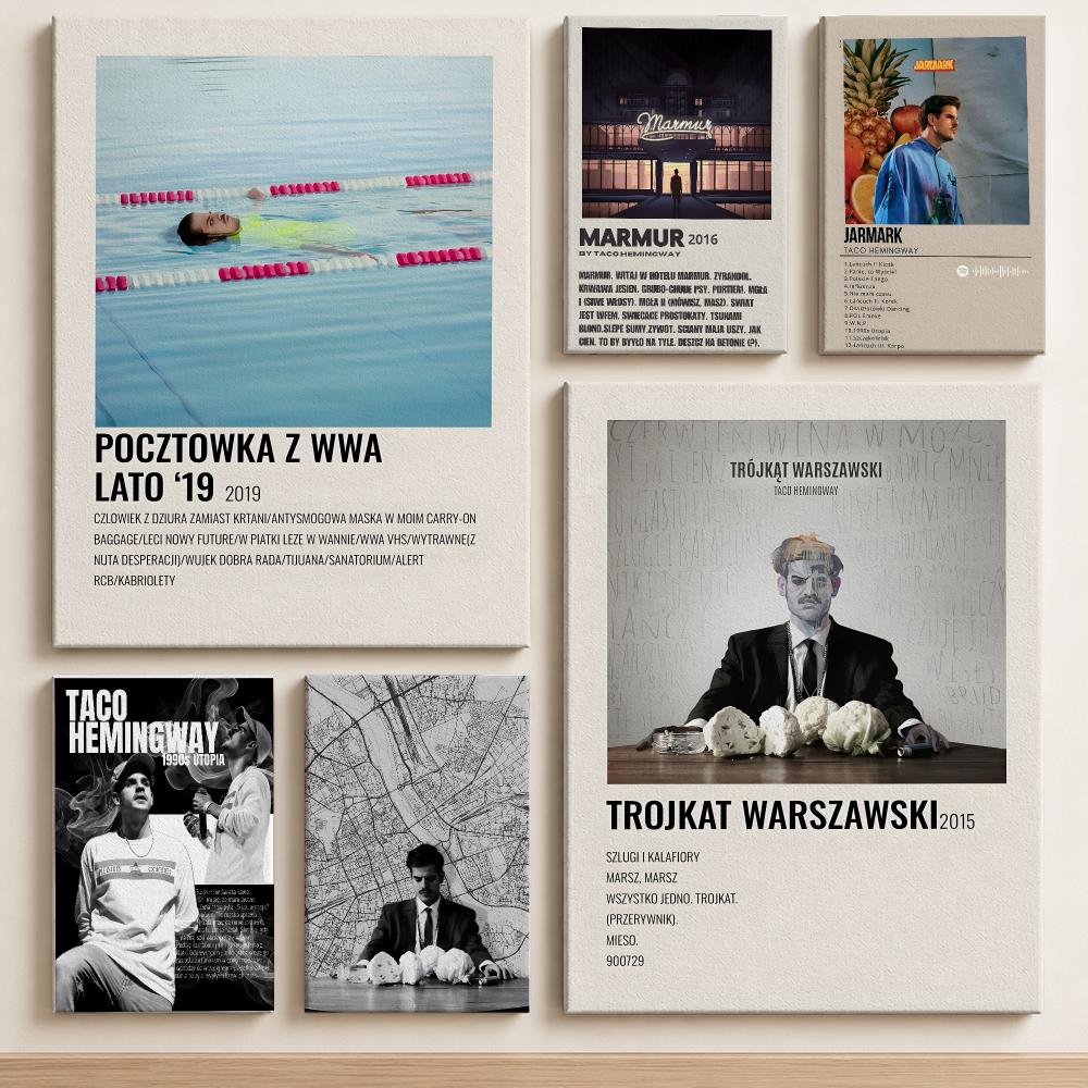 Canvas Wrap Ready - Poster Penyanyi Rapper T-Taco Hemingway, Karya