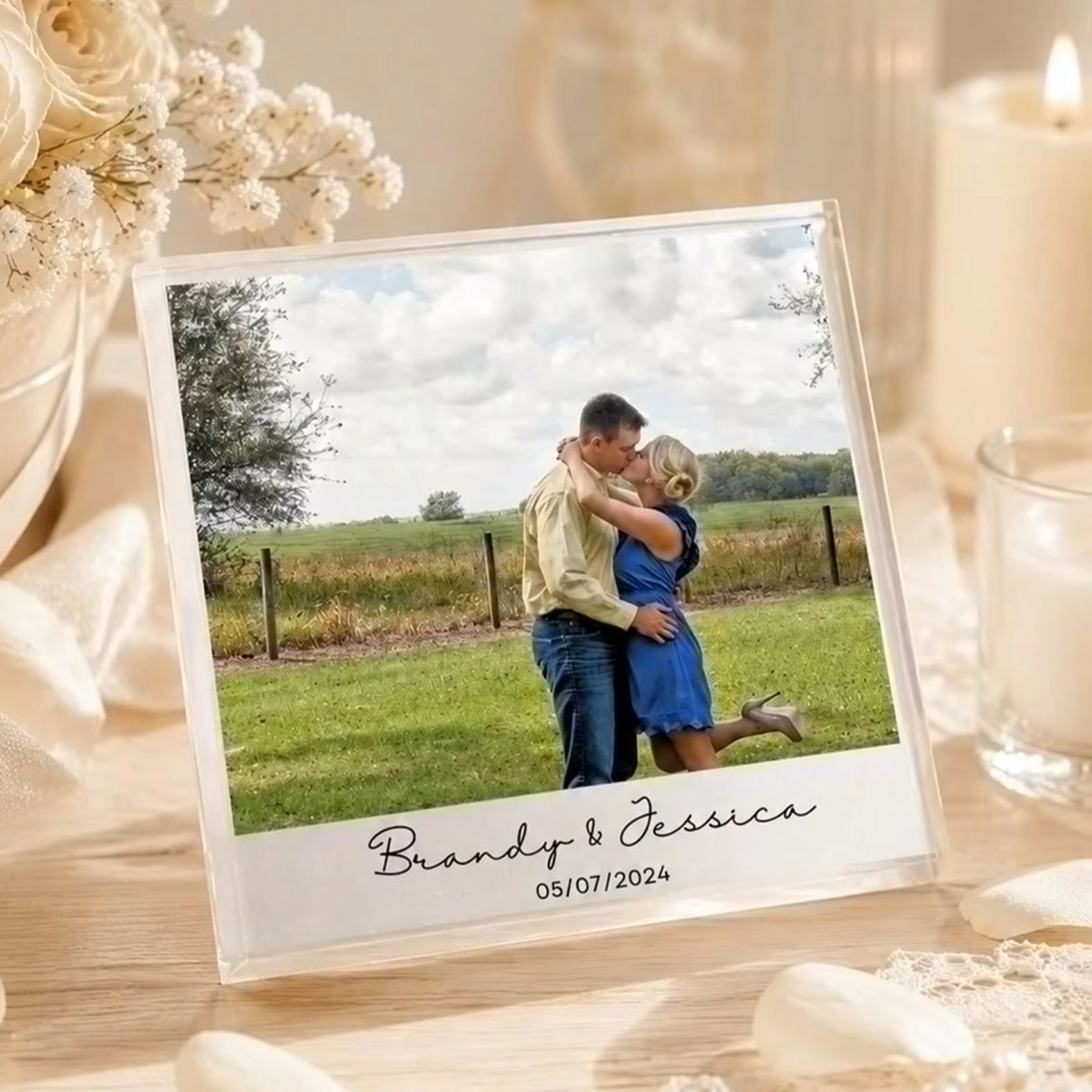Photo Acrylic Block - Blok Akrilik Foto & Teks Kustom,
