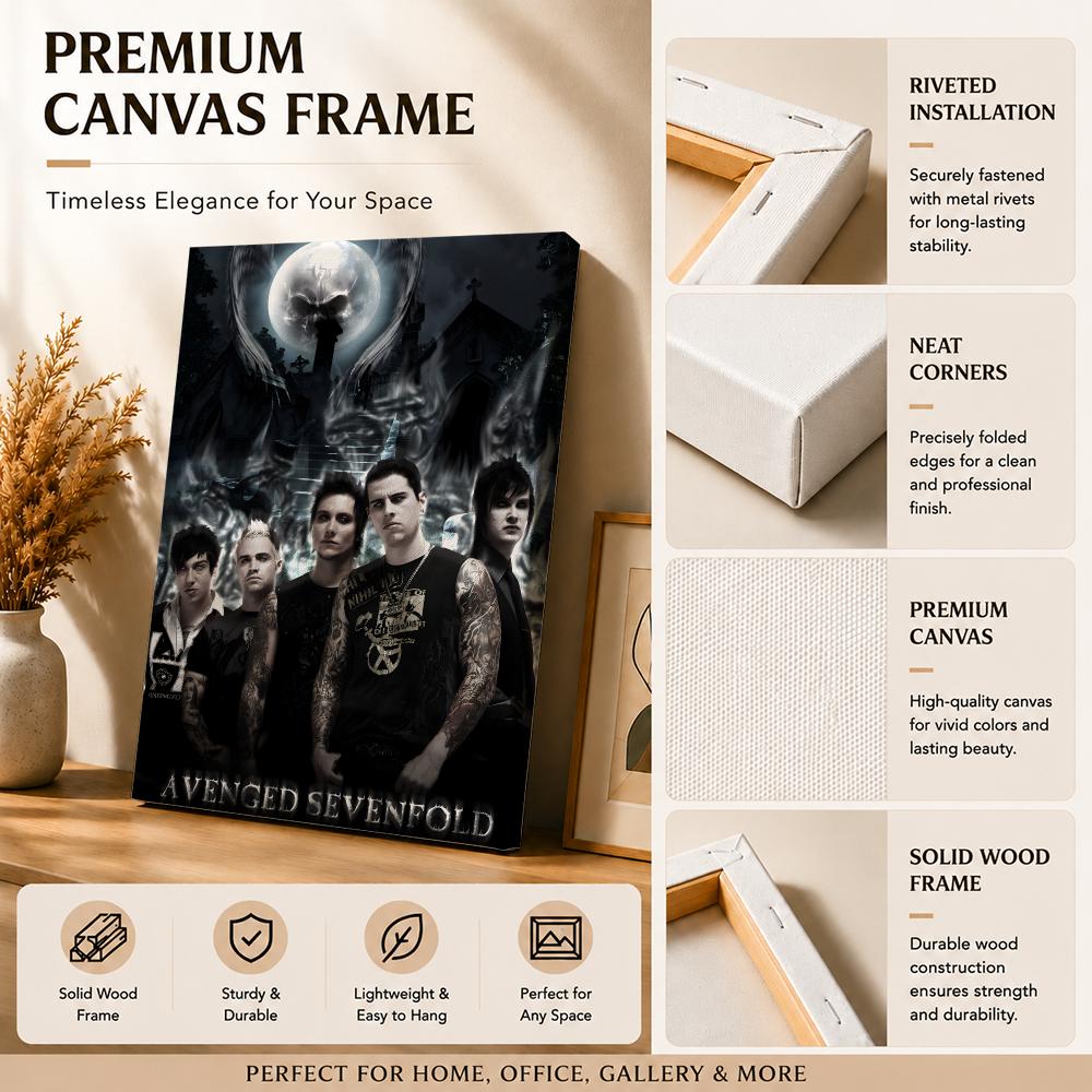 Lukisan Kaligrafi Band Rock A- - Canvas Wrap Ready ulasan dan harga