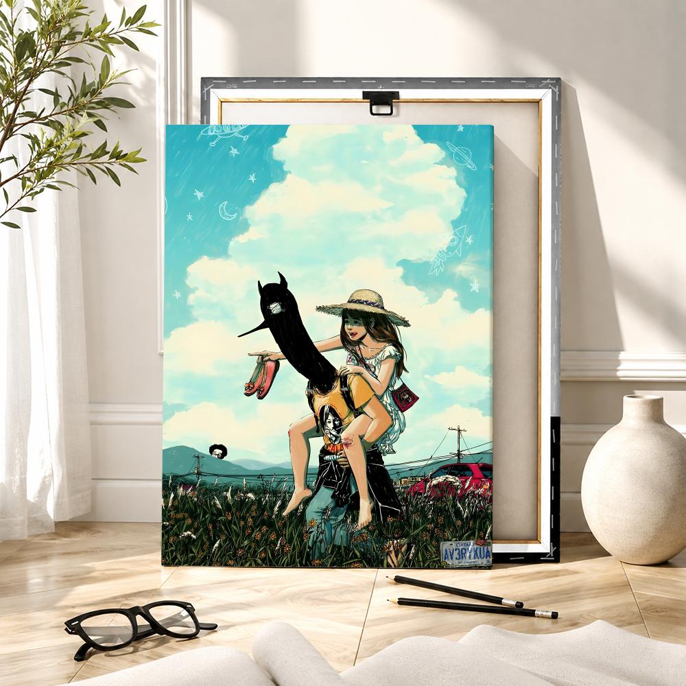 Lukisan Kaligrafi Anime G-Good - Canvas Wrap Ready ulasan dan harga