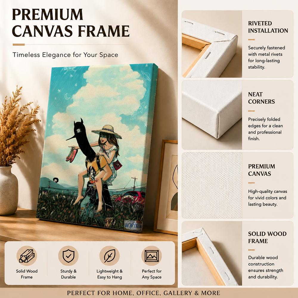 Lukisan Kaligrafi Anime G-Good - Canvas Wrap Ready ulasan dan harga